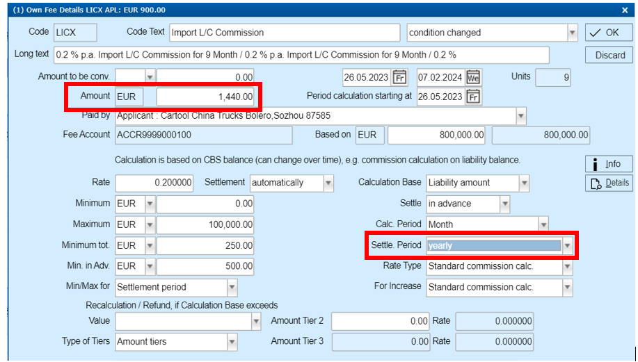 Basic Fee Calculation and Different type of SETTLEMENT PERIODS
